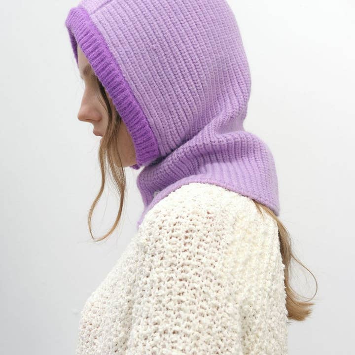 Dipped Shop - Wholesale Beanie - Women's - Simple Color Block Button Down Knit Hat Scarve DPS16148