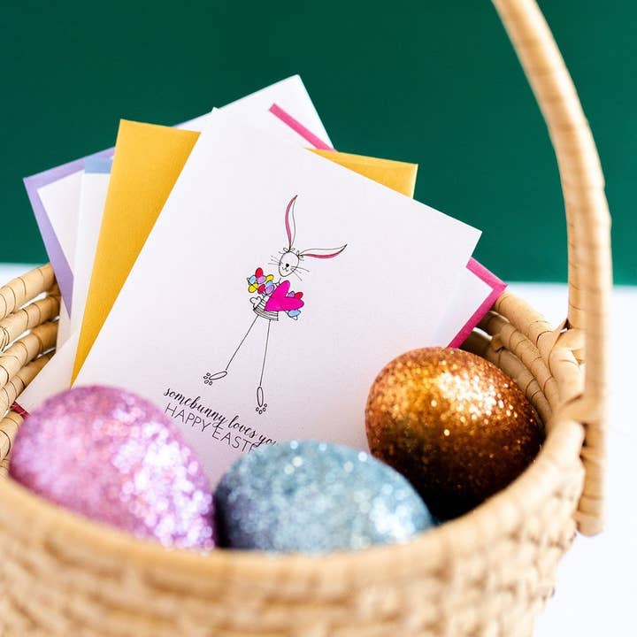 "SOMEBUNNY" EASTER CARD for wholesale by LO in LONDON®