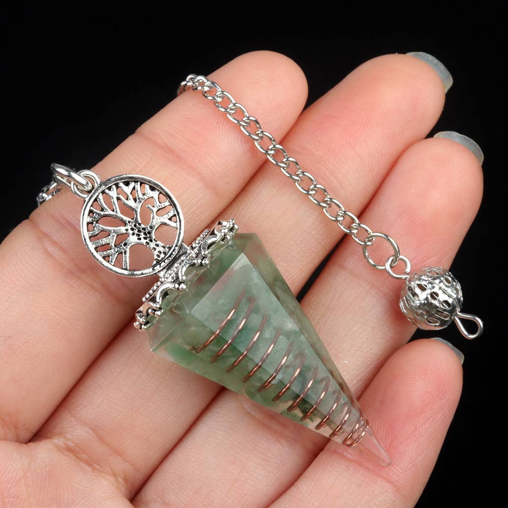 Gemcohub - Wholesale Spiritual Stone/Crystal - Tree of Life Resin Crystal Pendulum6