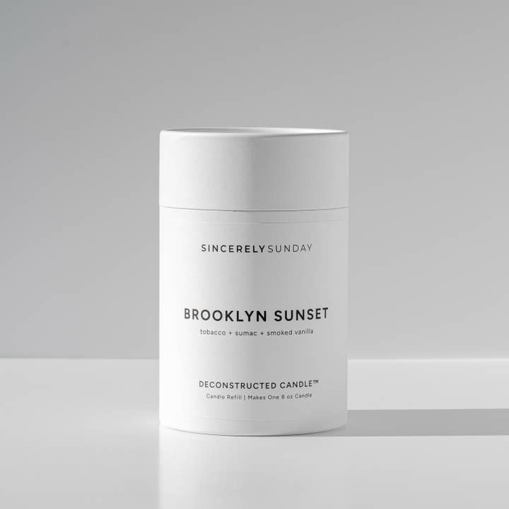 Sincerely Sunday - Wholesale Jar/Filled Candle - Brooklyn Sunset Deconstructed Candle Refill Kit 1