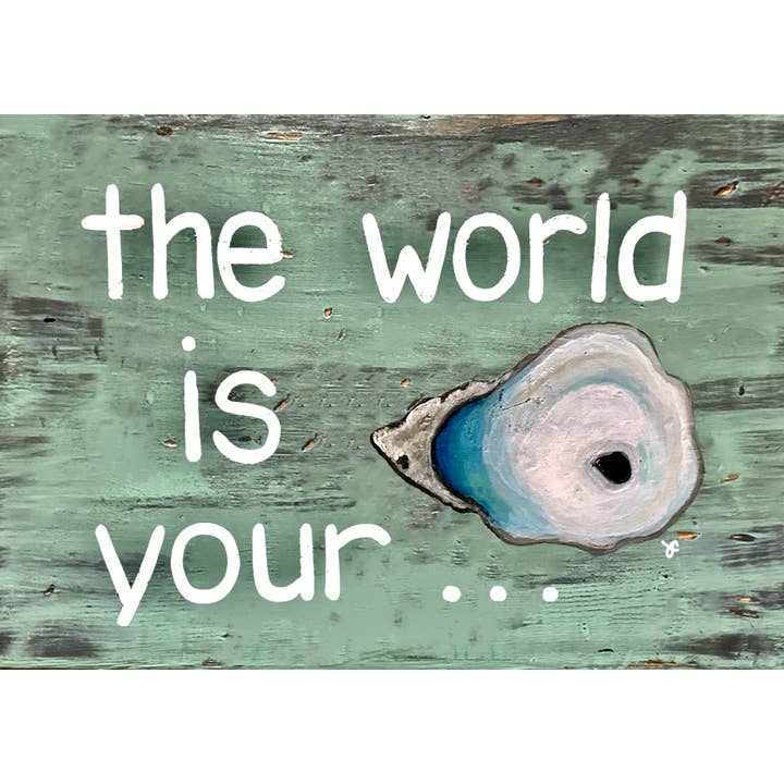 Citrus Daisy - Wholesale Encouragement Card - The World is your Oyster Card