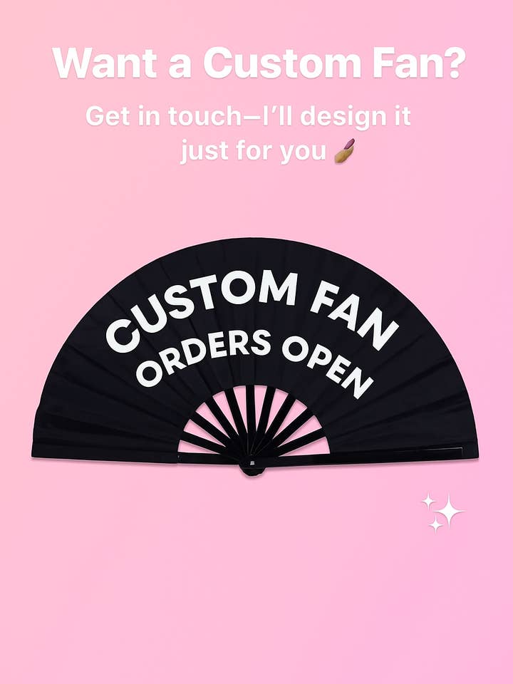 Grand slogan personnalisé Claking Fans, accessoires de festival, gay pour la vente par That Gay Creation