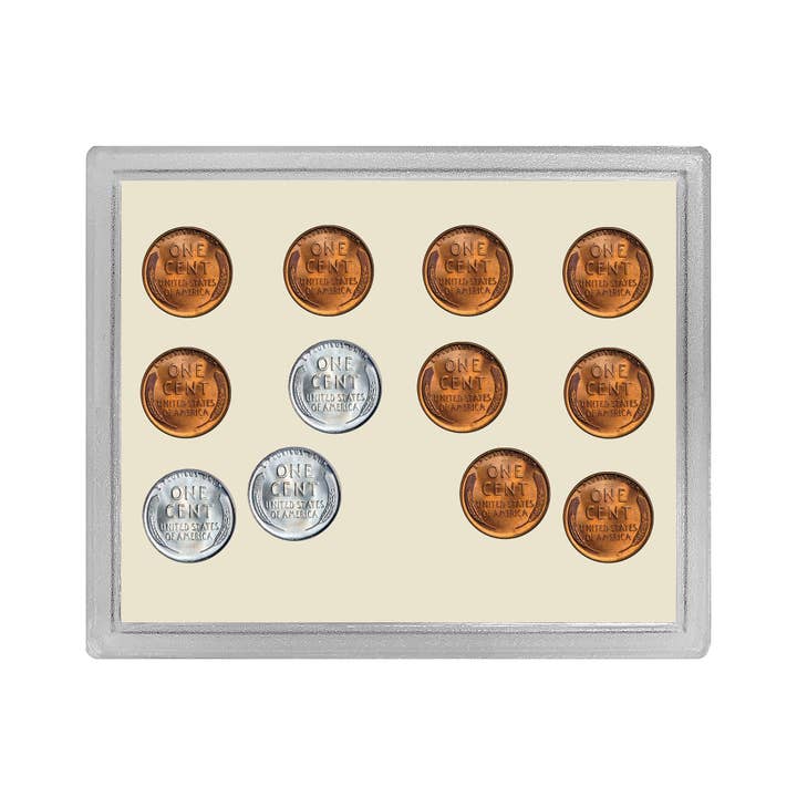 American Coin Treasures - Wholesale Keepsake Coin/Token - Patriotic Pennies Collection In Sealed Acrylic Display Case