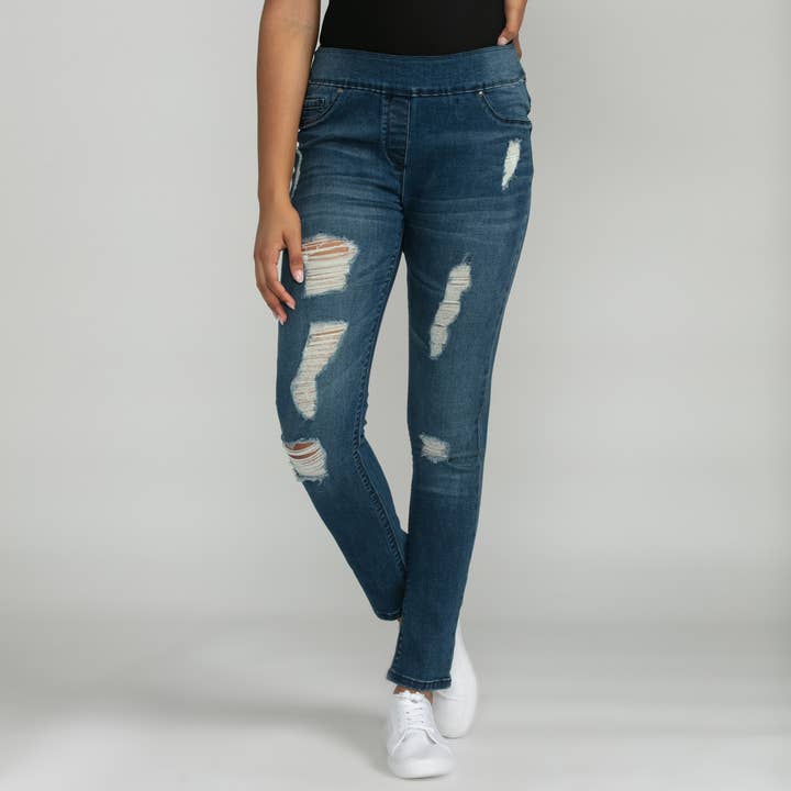 Bluberry Denim Eloise elastischer Bund Knöchellang mittel für den Großhandel von Bluberry Denim