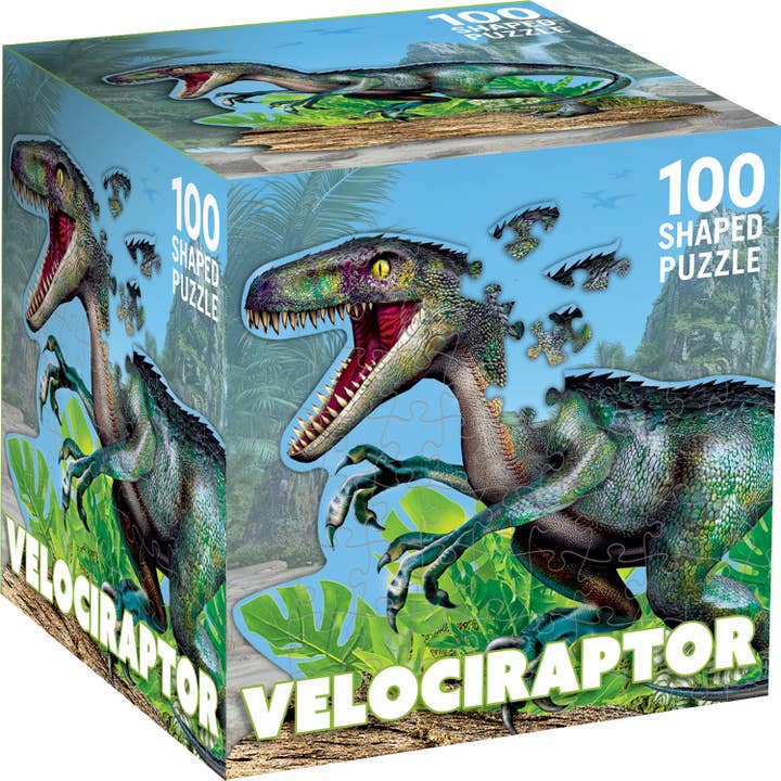 Masterpieces Puzzles - Wholesale Puzzle - Kids - Raptor 100 Piece Shaped Jigsaw Puzzle