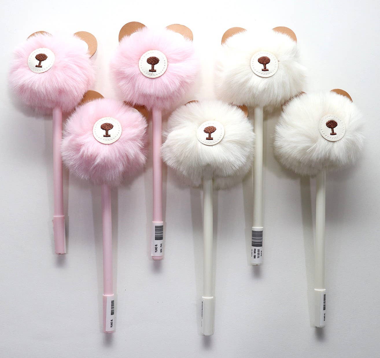 Yuko B - Wholesale Pen - Set of 6 Miki Bear Pens - 3 White + 3 Pink
2
