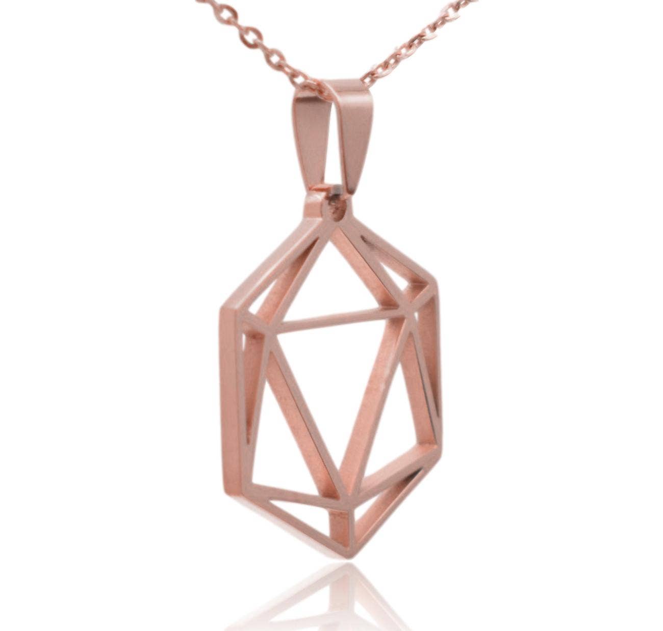 Clayton Jewelry Labs - Wholesale Pendant/Charm Necklace - D20 Dice Silhouette Icosahedron Stainless Steel Necklace12
