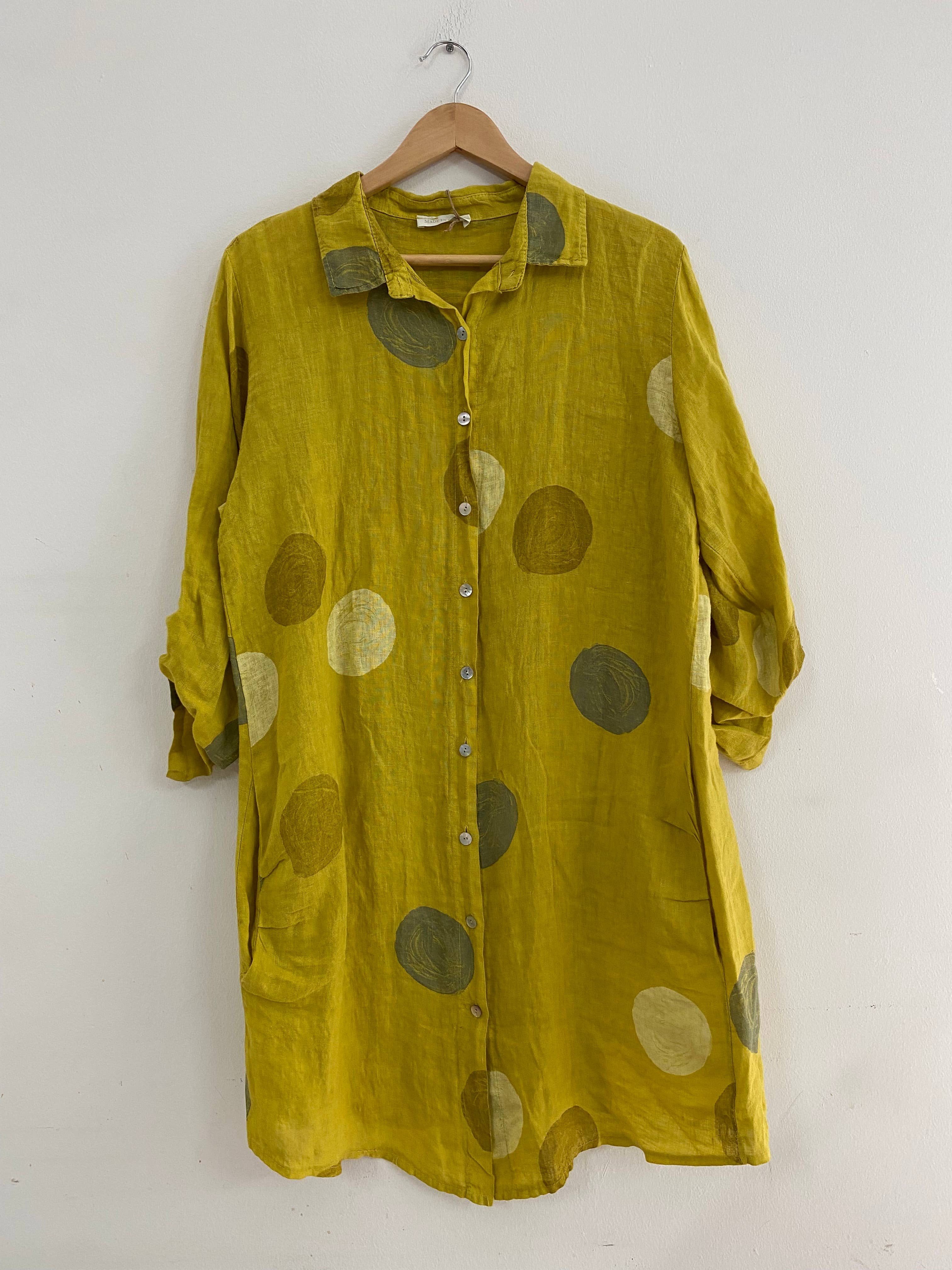 ORNELLA PARIS – Großhandel Kleid – Damen – LEL-R197A Leinenkleid7