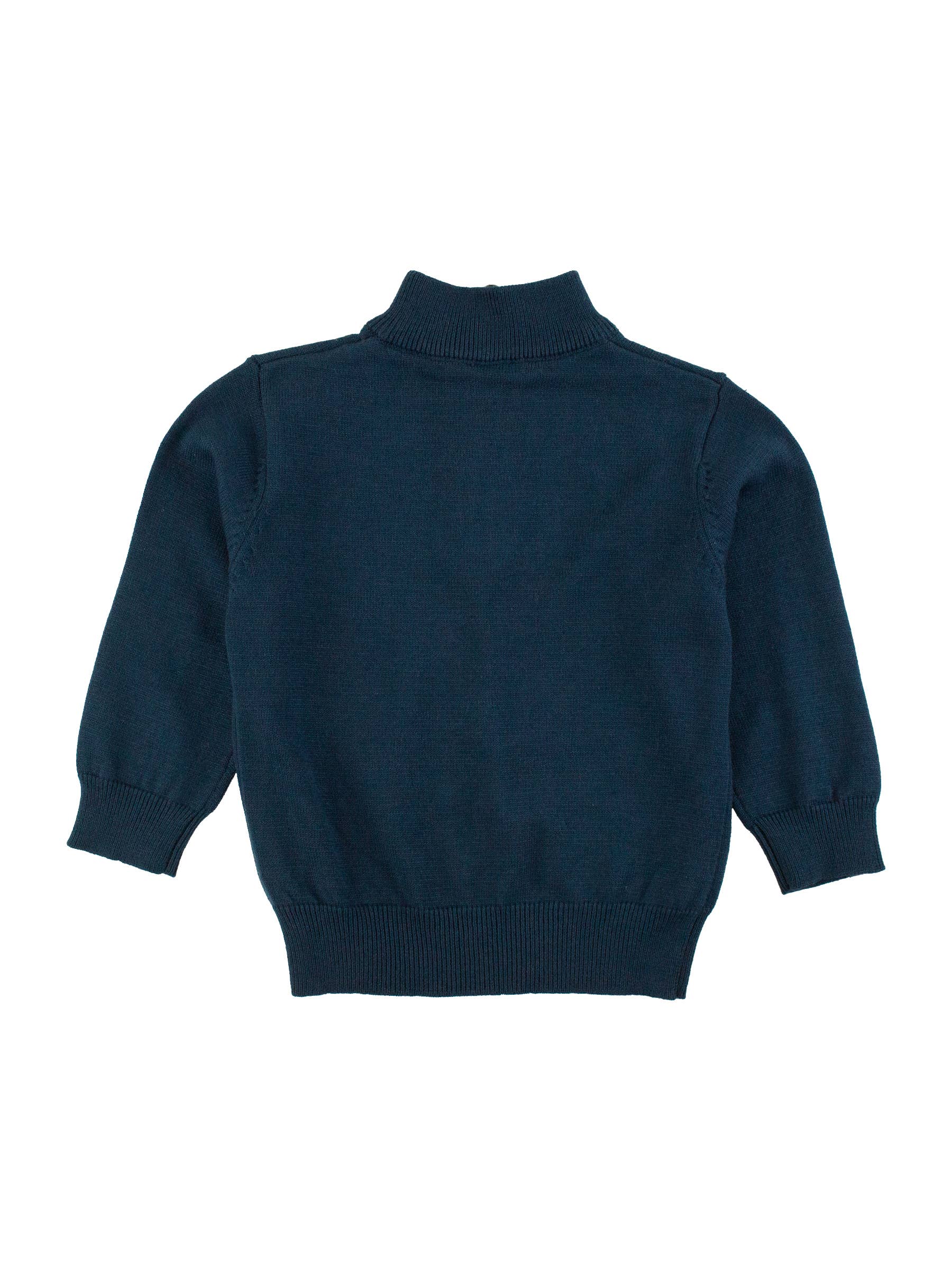Blue Boys Dark Navy Quarter-Zip Sweater for wholesale on Faire1
