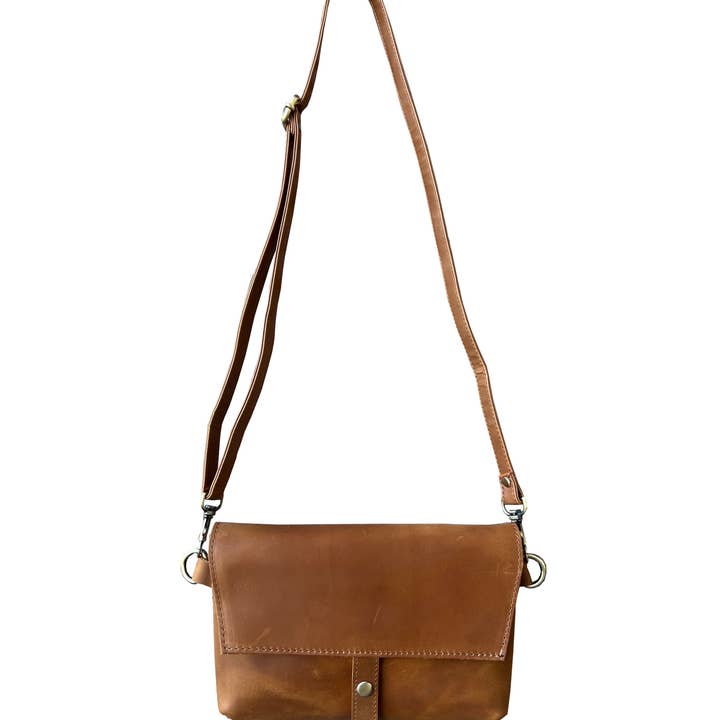 Roma Leathers, Inc. - Wholesale Crossbody Bag - Women's - W022L crazy horse genuine leather crossbody5