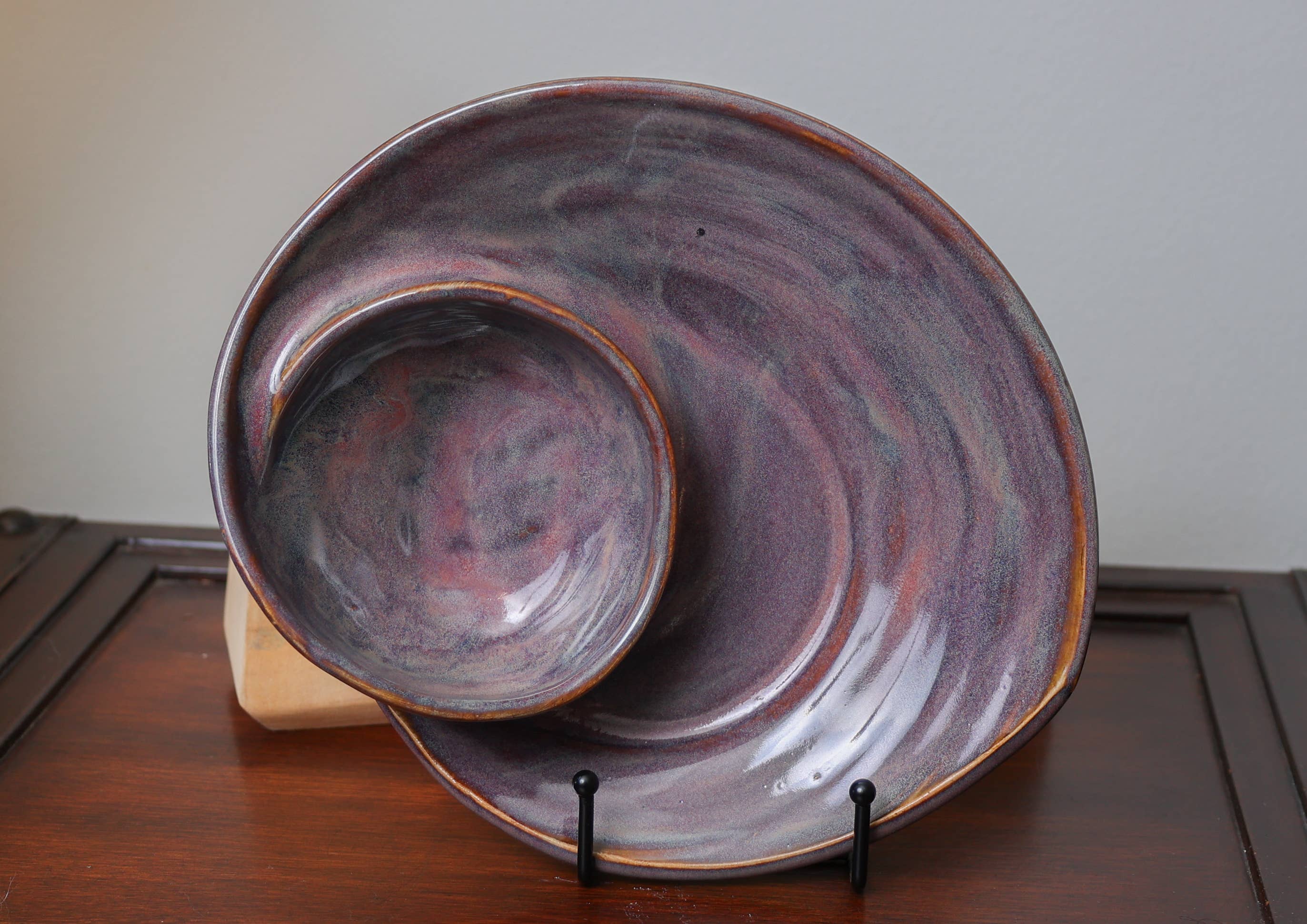 Sawdust and Clay - Wholesale Decorative Plate/Dish/Bowl - Artisan Swirly Bowls- Ceramic Serving Bowls- Assorted Case9