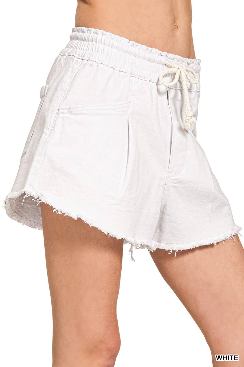 Vanilla Monkey - Wholesale Shorts - Women's - Washed Fray Hem Denim Short Pants9