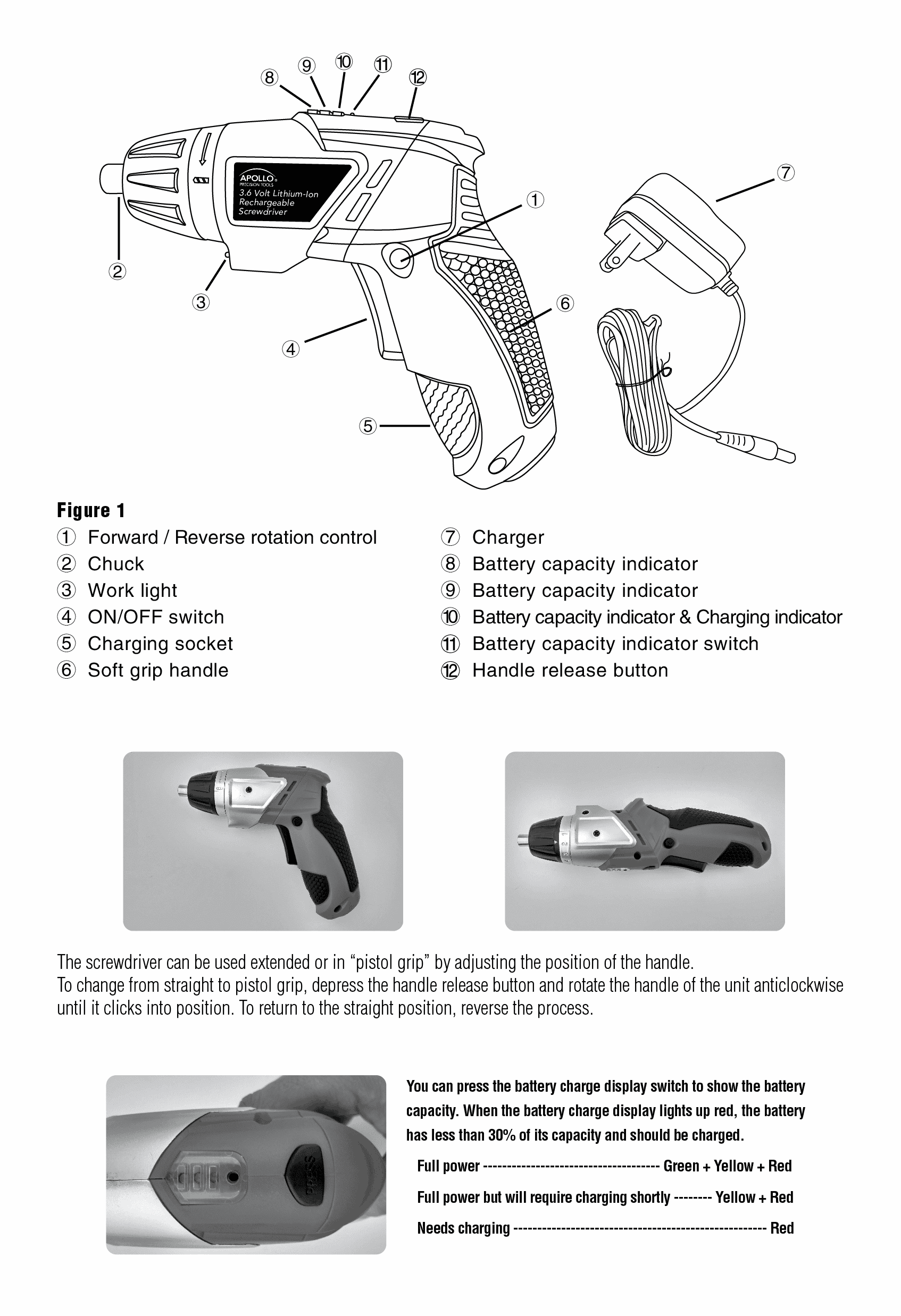 Apollo Tools - Wholesale Handy Tool - 161 Pc Household Tool Kit w 3.6v Li-ion Cordless Screwdriver8