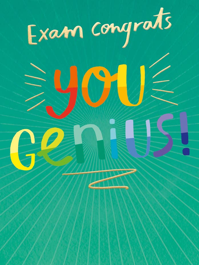 Exam Congratulations You Genius for wholesale by Abacus Cards and Clare Maddicott Publications