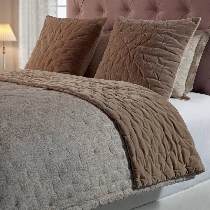 Brady Quilt - Queen - 94" X 92" - Beige for wholesale by Orchids Lux Home