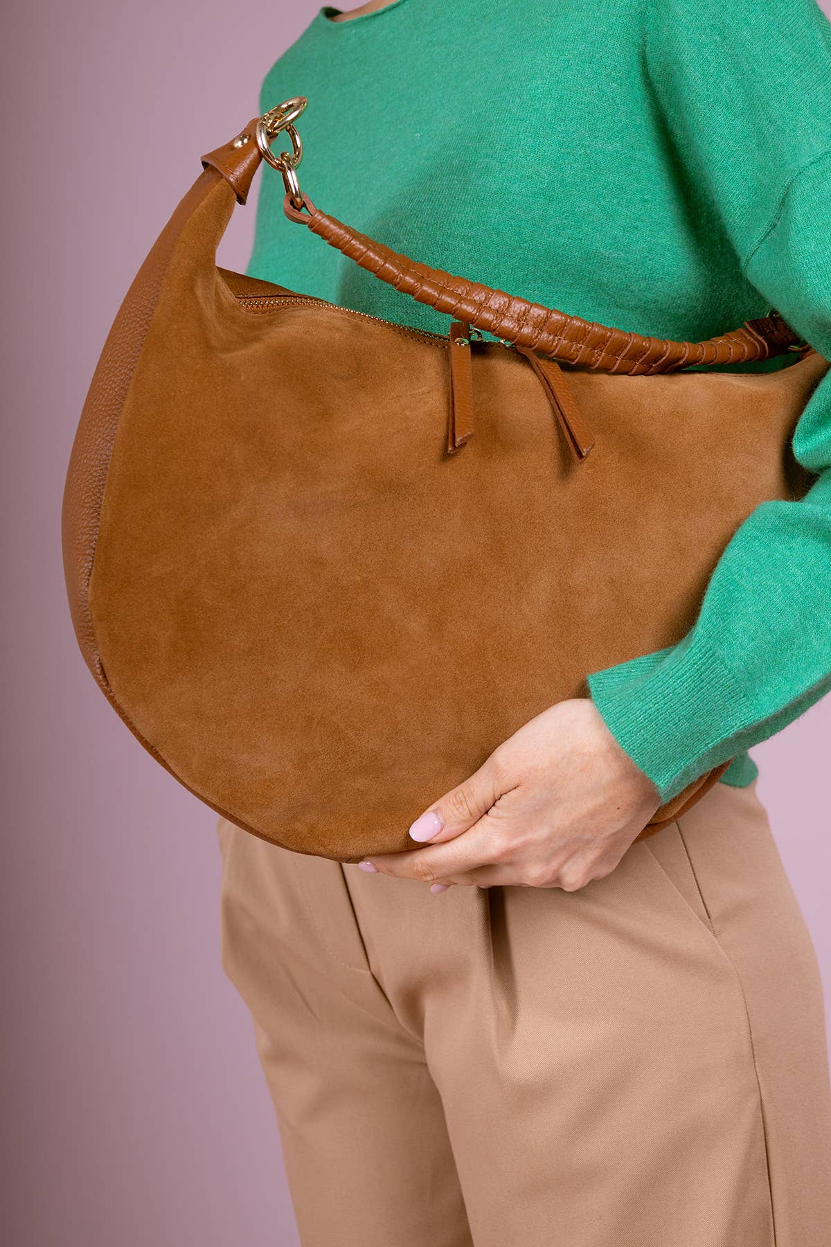 Cherry Paris - Wholesale Shoulder Bag - Women's - NADINE SUEDE Bag - 416520