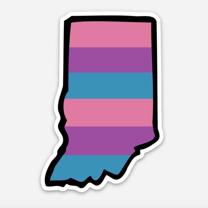 Bisexual Pride Indiana Sticker for wholesale by By Jean Elise
