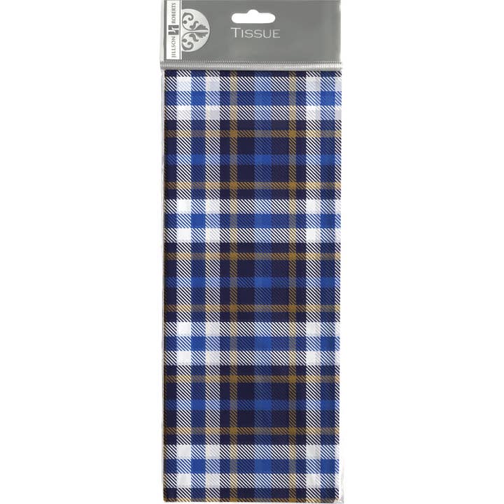 Jillson & Roberts - Wholesale Tissue Paper - Blue Plaid - Tissue - Printed