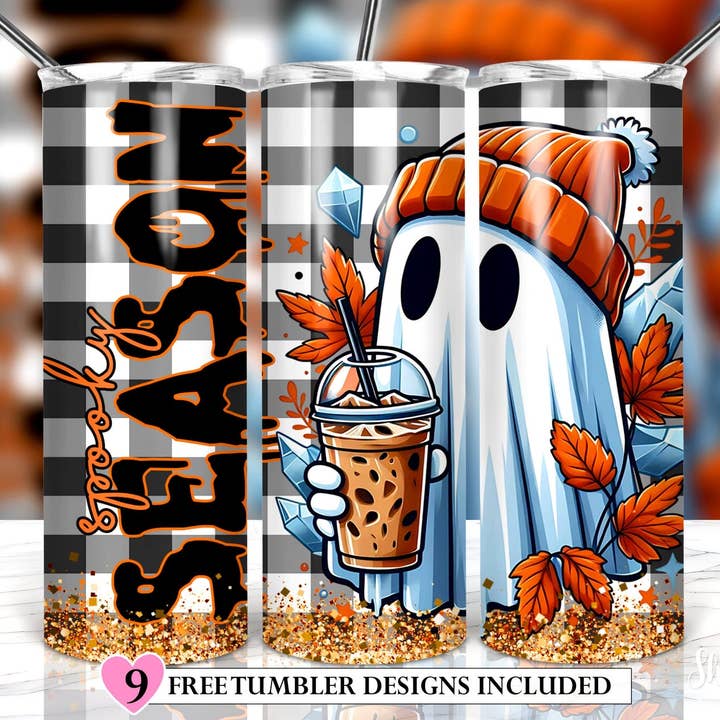 Spooky Season Tumbler, 20oz Skinny Tumbler, Halloween Cup for wholesale by Dm Crafting