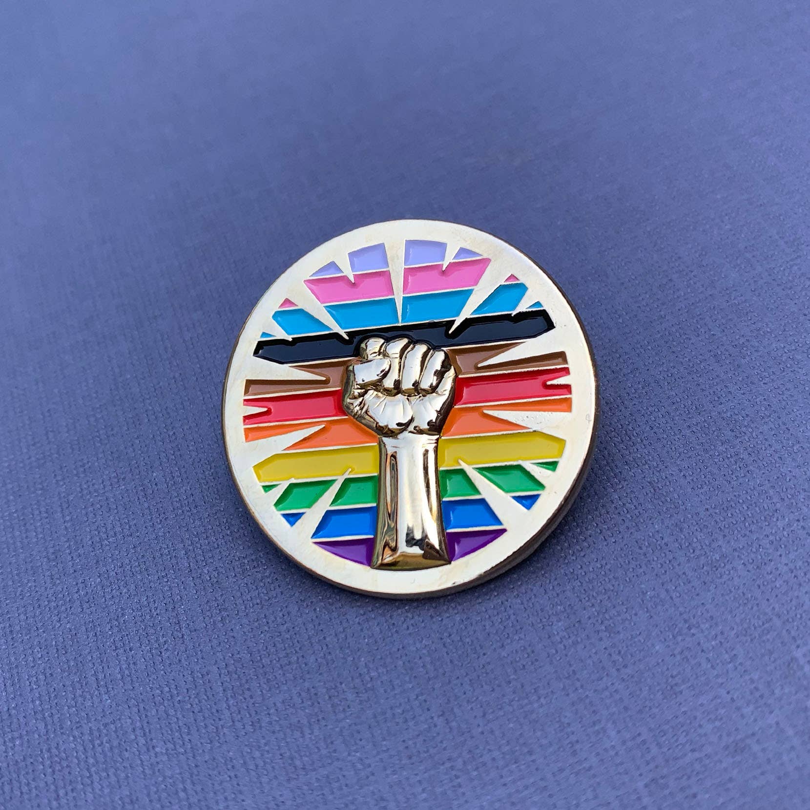 GAYPIN' - Wholesale Lapel Pin/Button - LGBTQIA+ Pride Resist Fist pin2