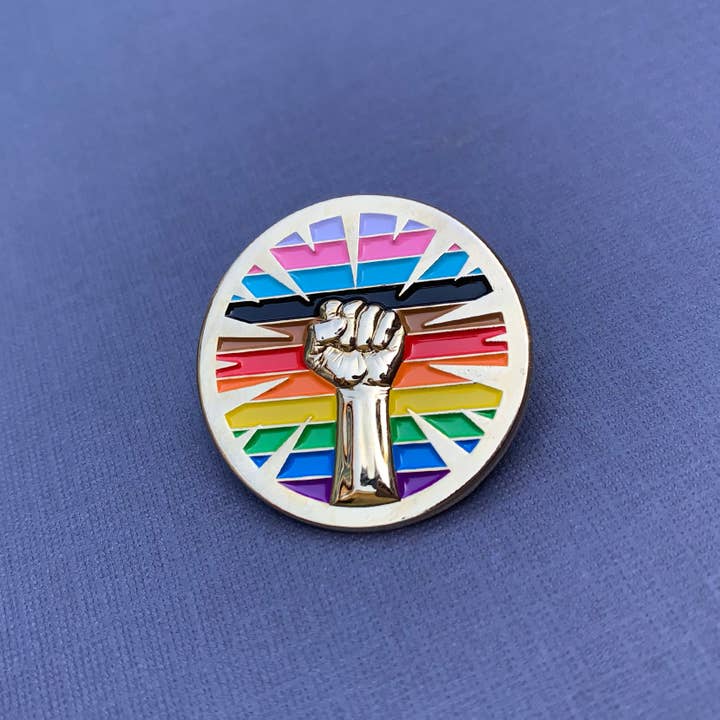 GAYPIN' - Wholesale Lapel Pin/Button - LGBTQIA+ Pride Resist Fist pin2