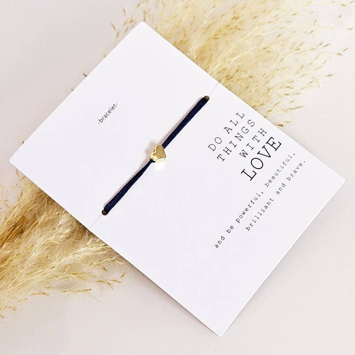 Bracelet heart mini dark blue for wholesale by Ibiza Boutique