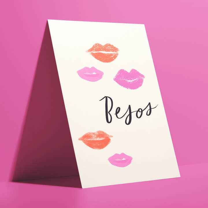 Ana Peake - Wholesale Valentine's Day Card - Besos Spanish Valentine's Day Greeting Card