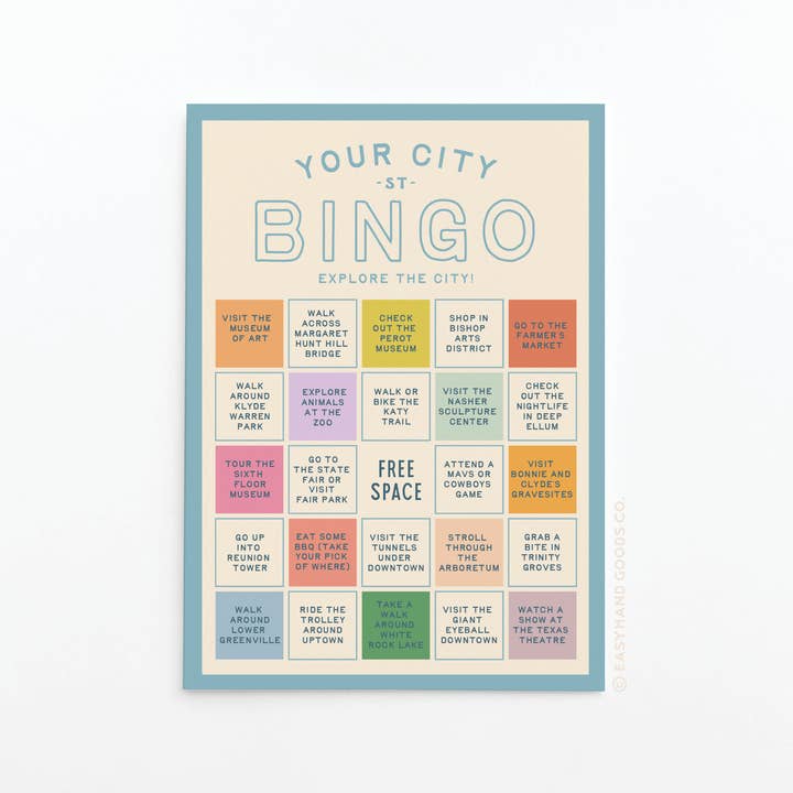 Easyhand Goods – formerly Onderkast - Wholesale Card Game - Custom City Explorer Bingo Card12