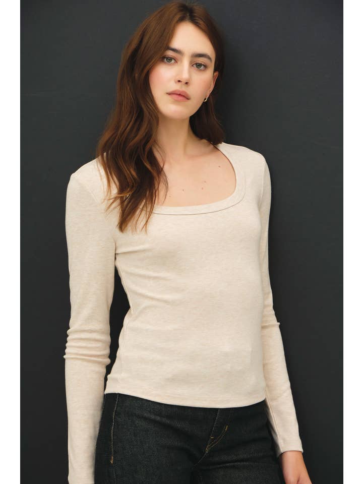 Be Cool - Wholesale Knit Top - Women's - BASIC SCOOP NECK LONG SLEEVE TOP8