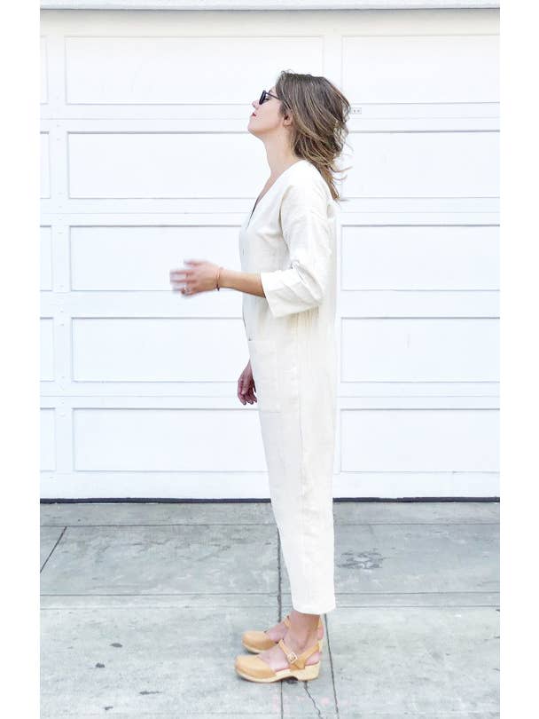 Happy French Gang - Wholesale Jumpsuit - Women's - Cream Jumpsuit0