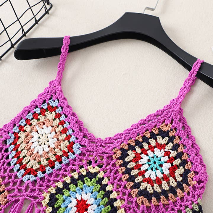 Funkyrel® Atzbranding Limited - Wholesale Camisole - Women's - Crosa - Handmade Bohemian Crochet Design Camisole