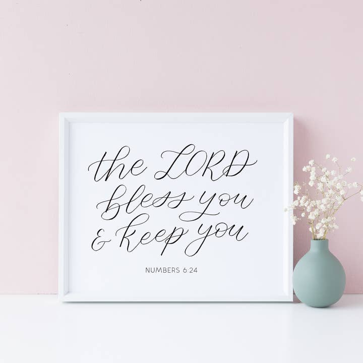 8x10 Wall Art Print - The LORD Bless You And Keep You for wholesale by Greater Joy Design