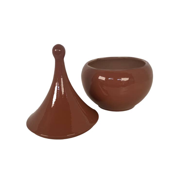 Lo Home | Ruby Clay - Wholesale Decorative Jar - Teardrop Jars in Chocolate Bunny1