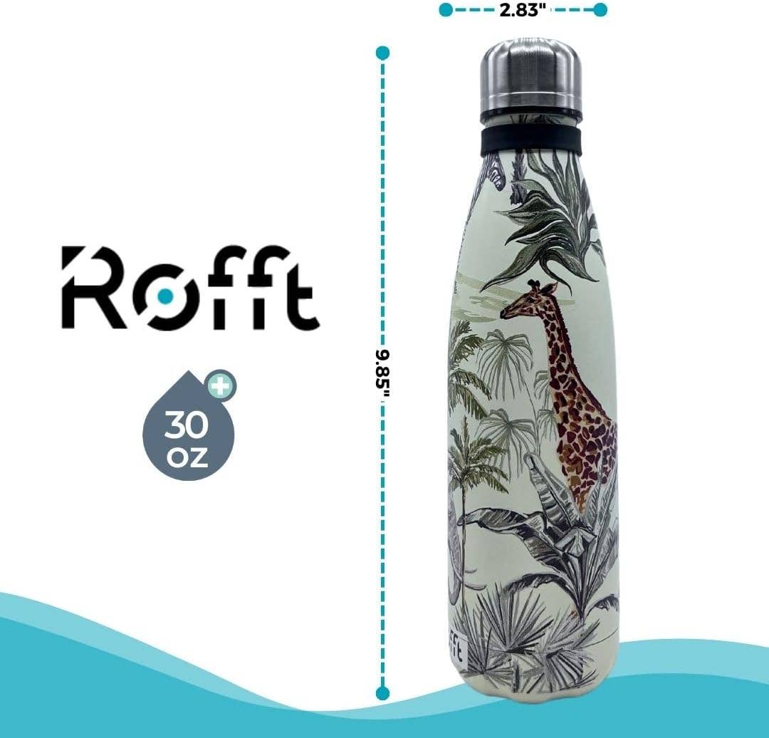ROFFT USA LLC - Wholesale Water Bottle - 20 oz Insulated Water Bottle - Leak Proof, Stainless Steel, Thermo Bottle for Hot and Cold Drinks, Double Wall Insulation, Portable Water Flask for Travel, Outdoor19