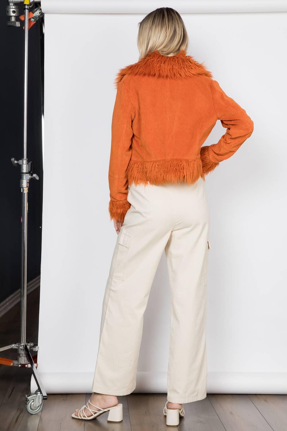 26 International - Wholesale Jacket - Women's - Faux Fur Trim Corduroy Jacket17