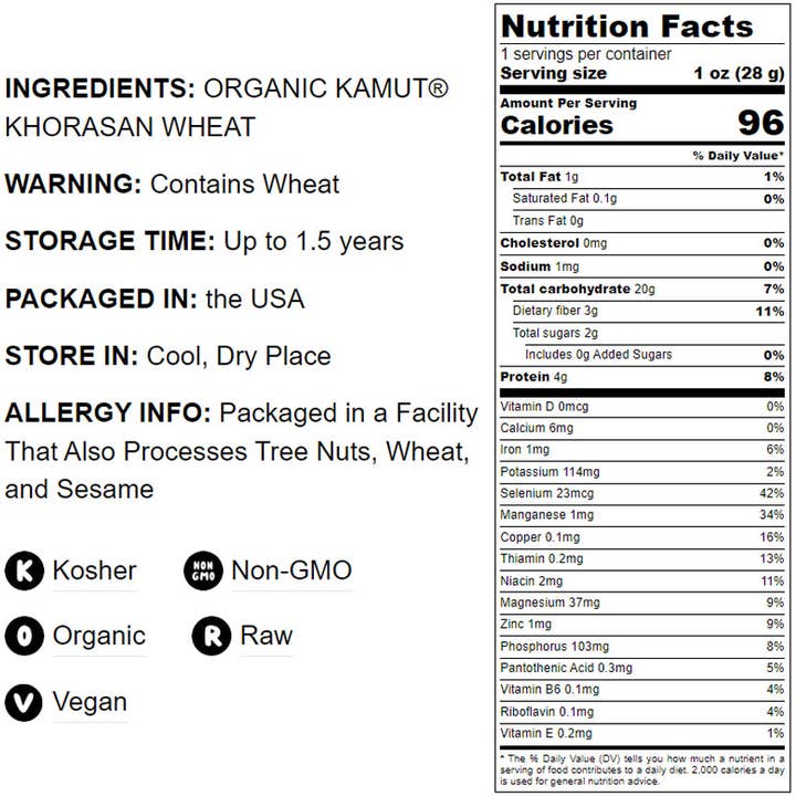 Food To Live - Wholesale Flour - Organic KAMUT Khorasan Wheat Flour - by Food To Live7