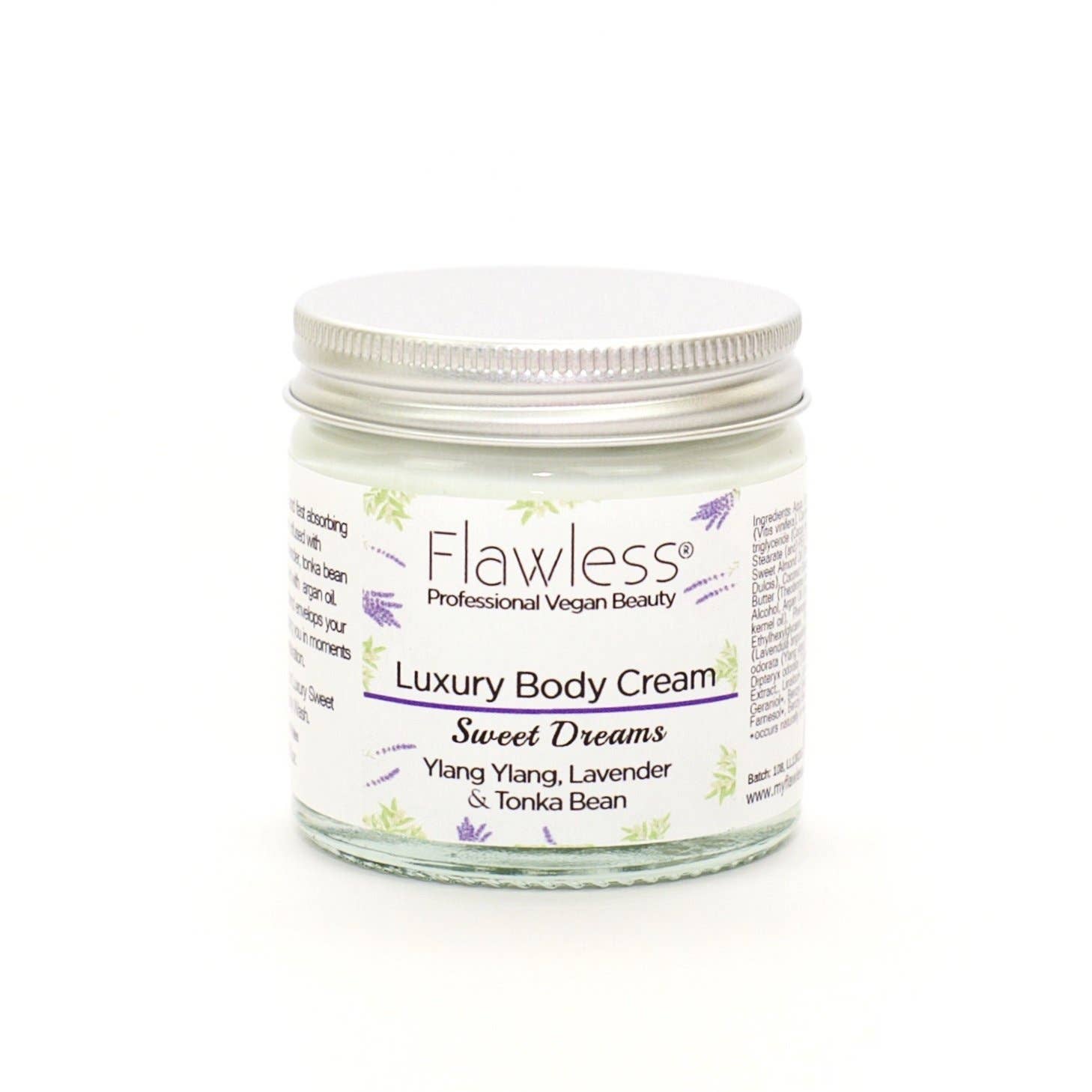 Flawless - Vendita all'ingrosso Crema/lozione corpo - Crema corpo di lusso - Sweet Dreams. Con Ylang Ylang e Fava Tonka2