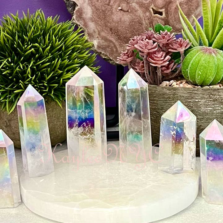 KayleeNYC - Wholesale Spiritual Stone/Crystal - Wholesale Lot 1 Lb Angel Aura Clear Quartz Obelisk Towers