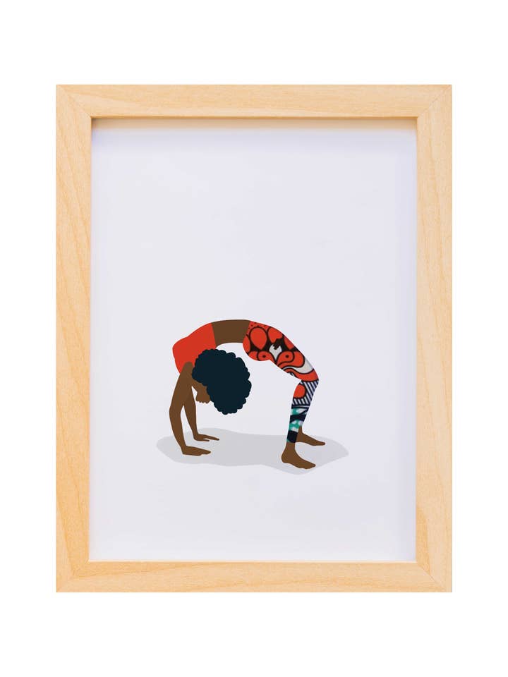 Warrior Pose 3 12 x 18 Yoga Art Print for wholesale by Soular Powered