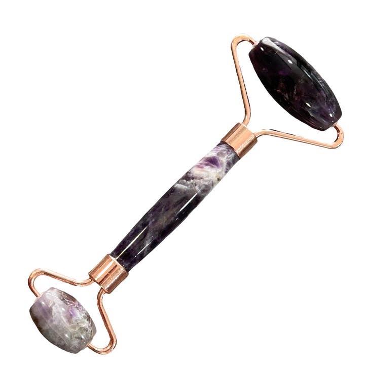 Amethyst Roller Natural Stone Facial Massager for wholesale by Serein Wellness
