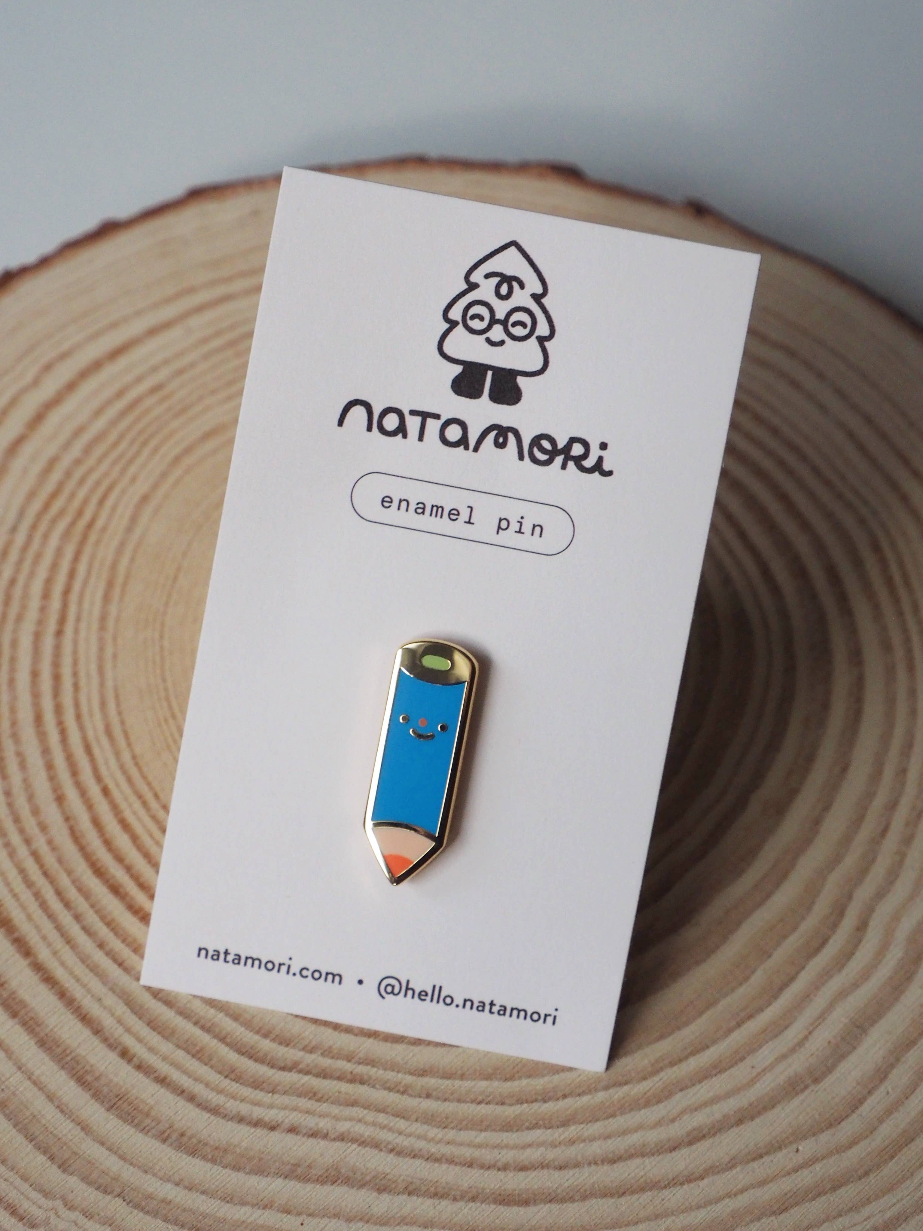 natamori - Wholesale Lapel Pin/Button - blue pencil • enamel pin1
