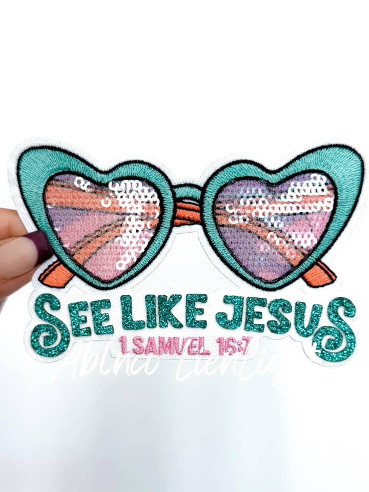 See Like Jesus Sequin Embroidery Patch for wholesale by ABLNco