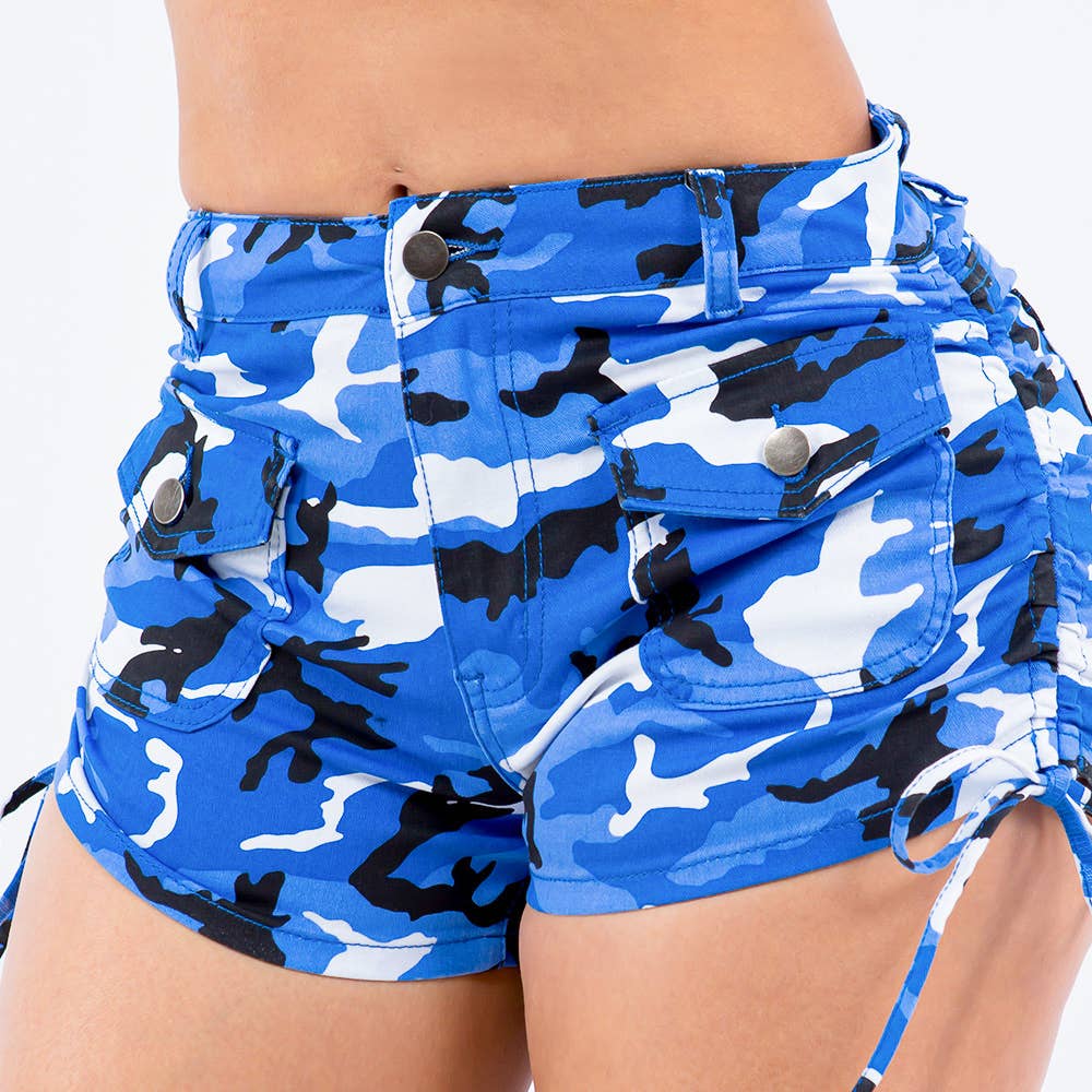 American Bazi - Wholesale Shorts - Women's - CAMOFLAUGE PRINT CARGO SHORTS - RSS9162CM3