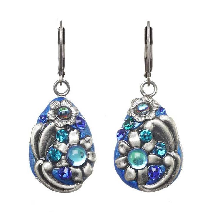 Cerulean Teardrop Danging Earrings for wholesale by Michal Golan Jewelry