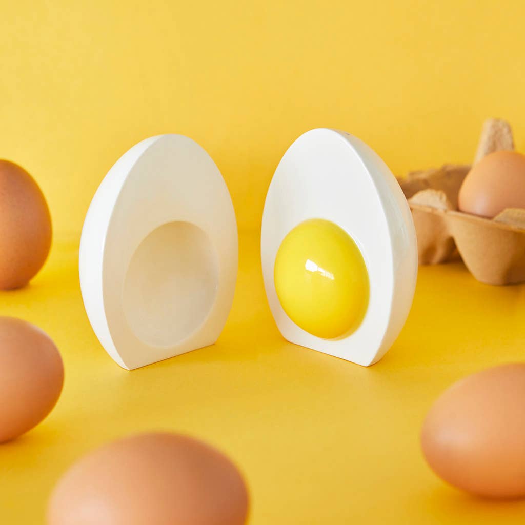 Balvi - Wholesale Salt & Pepper Shaker Set - Salt & pepper set, Uovo L, white, porcelain1