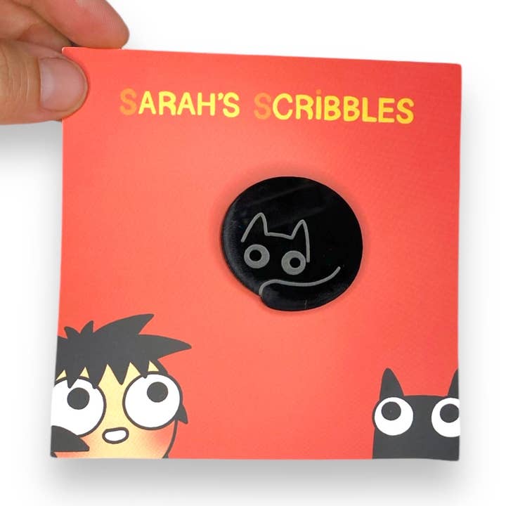 Pinza redonda para el pelo Sarah's Scribbles con forma de gato para venta al por mayor de Vinca