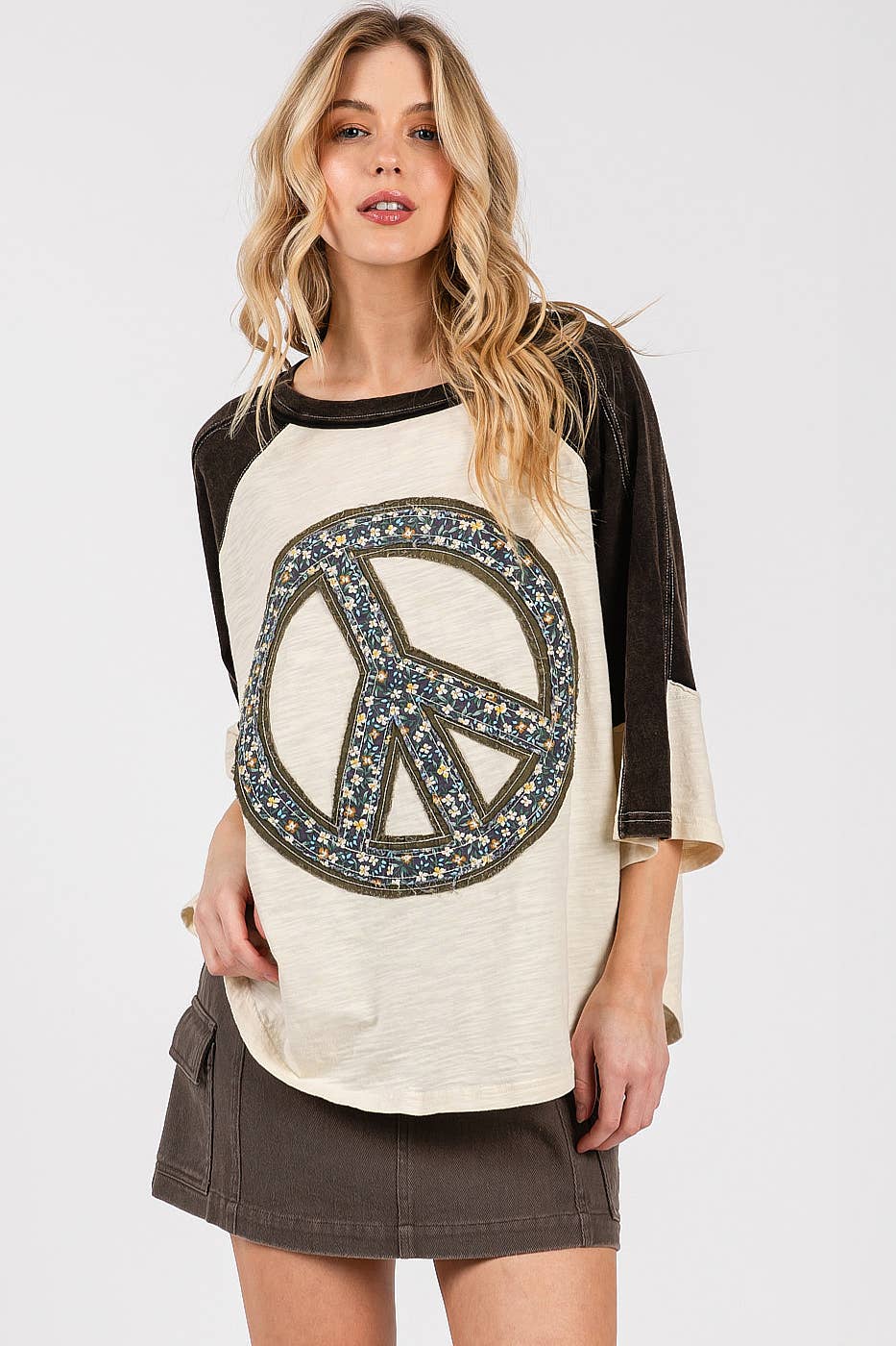 mittoshop – wholesale Tunic – Women’s – PEACE SIGN PATCH MINERAL WASH TOP11