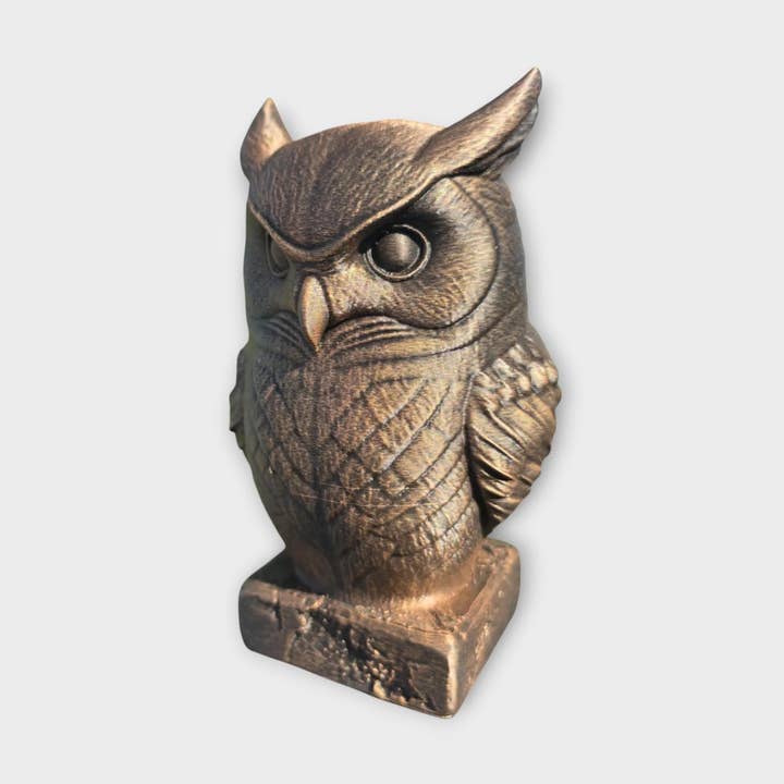 Busto di gufo - decorazione per la casa, regalo per amanti degli animali, per lui o per lei, ornamento dipinto a mano per la vendita all'ingrosso da parte di 3DijkstraFinds