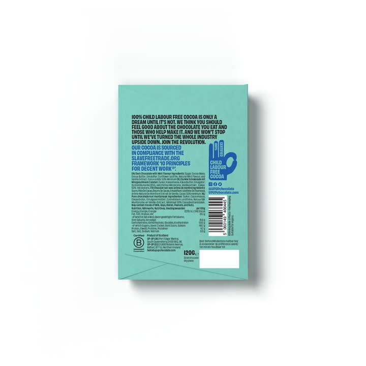 UP-UP Chocolate – wholesale Chocolate bar – Wild Mint Dark Chocolate Bar 120G/4.2OZ7