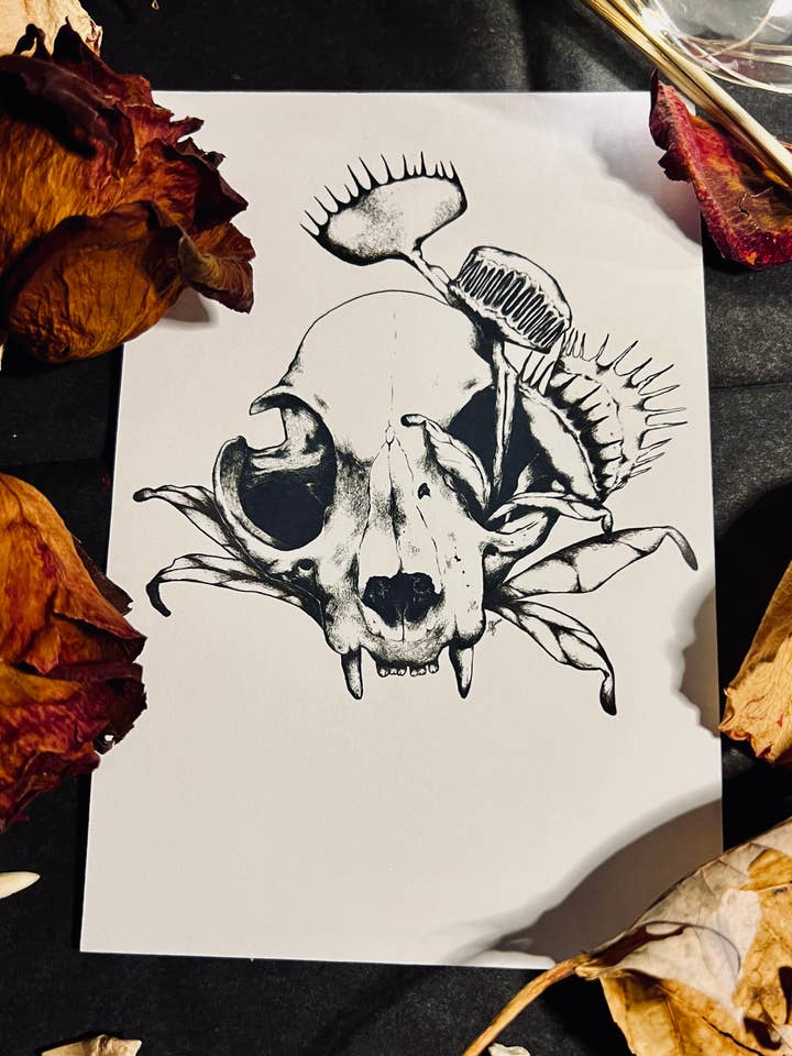 From Dusk to Regrowth Mini Print | Gothic, Dark Academia for wholesale by BLKCatStudio